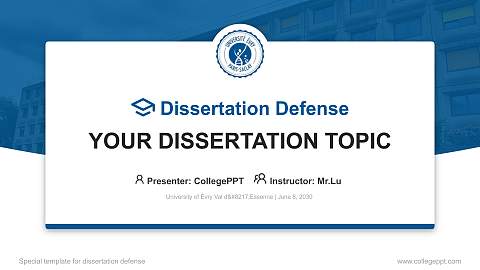 University of Évry Val d’Essonne Graduation Thesis Defense PPT Template