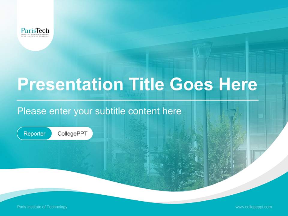 Paris Institute of Technology Lecture Sharing and Networking Event PPT Template4:3 ratio PPT effect preview image4