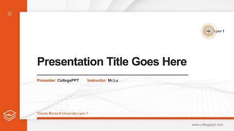 Claude Bernard University Lyon 1 Thesis Proposal/Graduation Defense PPT Template