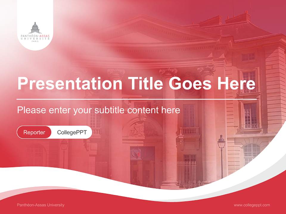 Panthéon-Assas University Lecture Sharing and Networking Event PPT Template4:3 ratio PPT effect preview image4