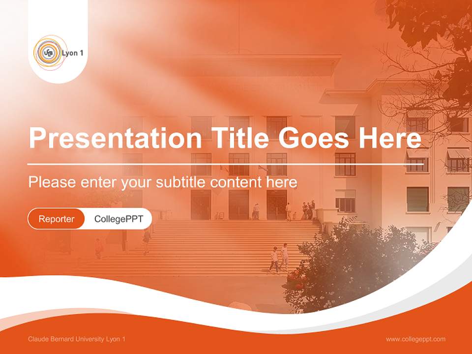 Claude Bernard University Lyon 1 Lecture Sharing and Networking Event PPT Template4:3 ratio PPT effect preview image4