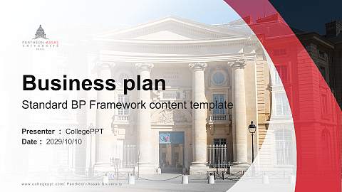 Panthéon-Assas University Competition/Entrepreneurship Contest PPT Template