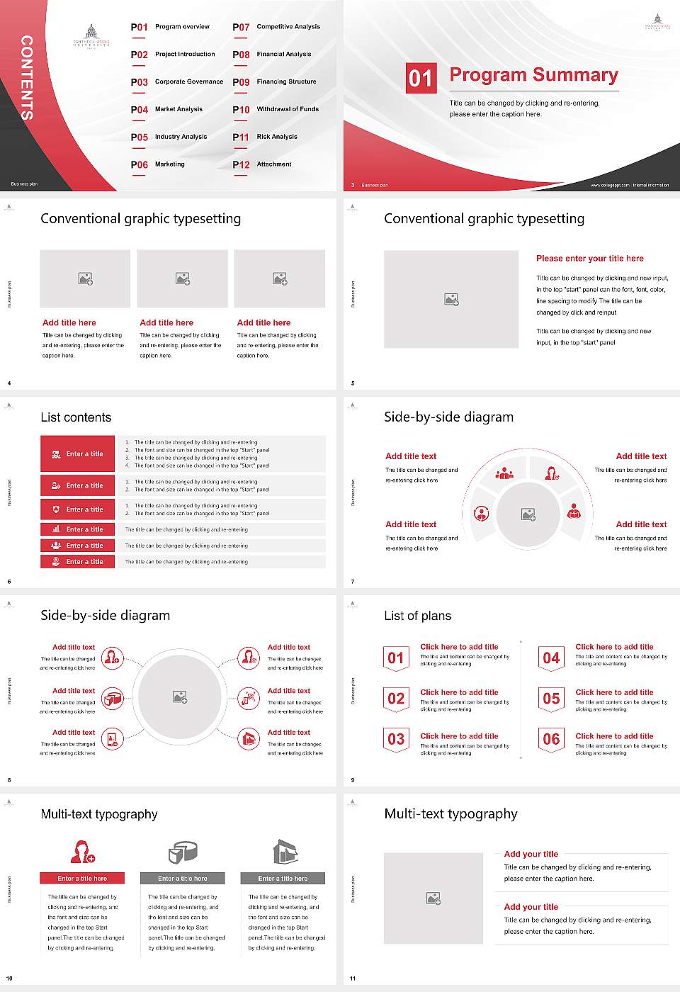 Panthéon-Assas University Competition/Entrepreneurship Contest PPT Template16:9 ratio PPT effect preview image2