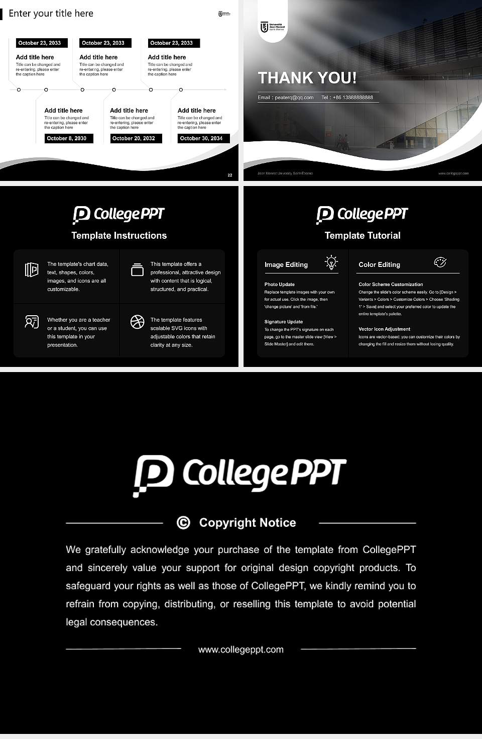 Jean Monnet University Saint-Étienne Lecture Sharing and Networking Event PPT Template4:3 ratio PPT effect preview image4