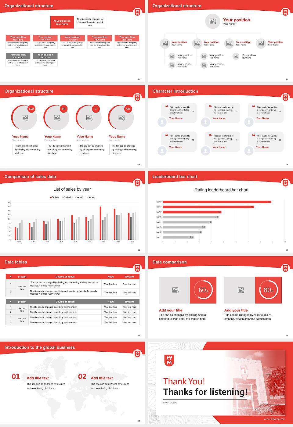 Le Mans University Academic Presentation/Research Findings Report PPT Template16:9 ratio PPT effect preview image4