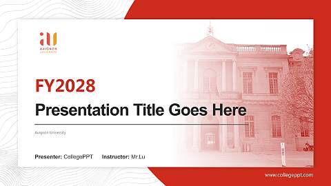 Avignon University Academic Presentation/Research Findings Report PPT Template