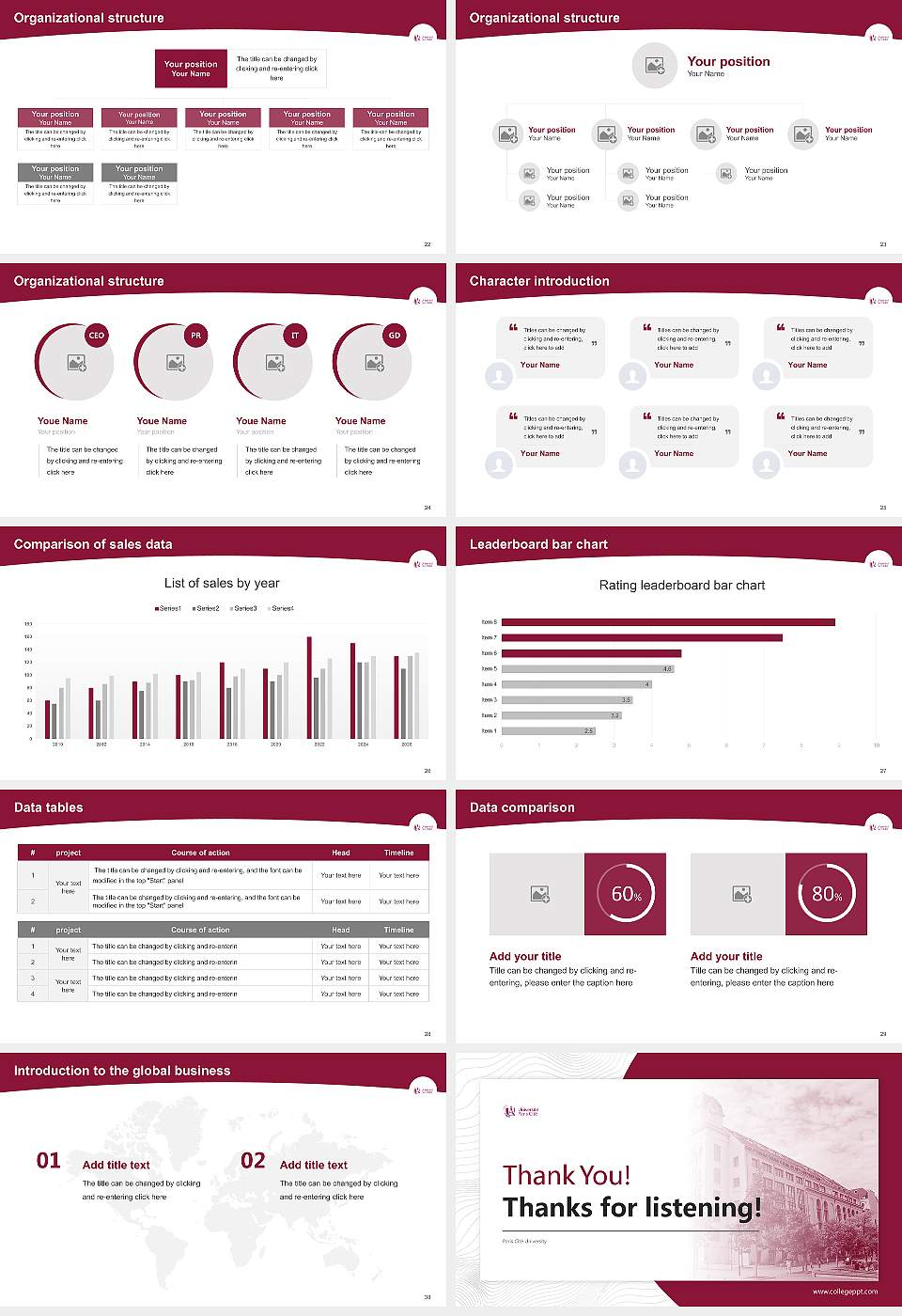 Paris Cité University Academic Presentation/Research Findings Report PPT Template16:9 ratio PPT effect preview image4