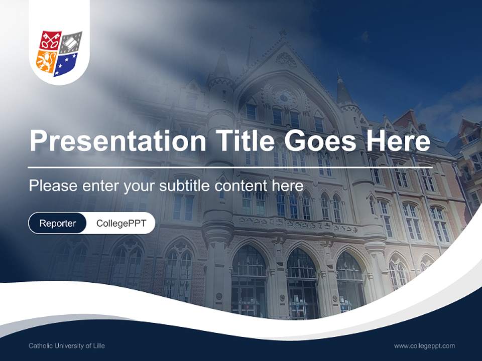 Catholic University of Lille Lecture Sharing and Networking Event PPT Template4:3 ratio PPT effect preview image4