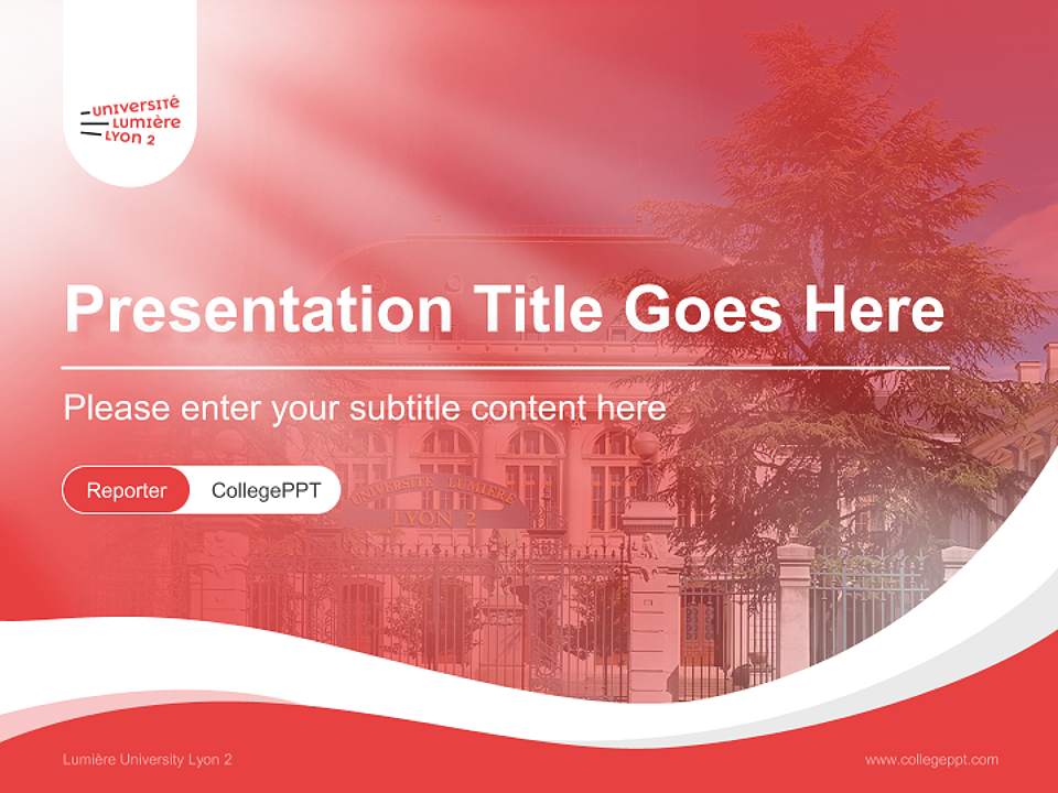 Lumière University Lyon 2 Lecture Sharing and Networking Event PPT Template4:3 ratio PPT effect preview image4