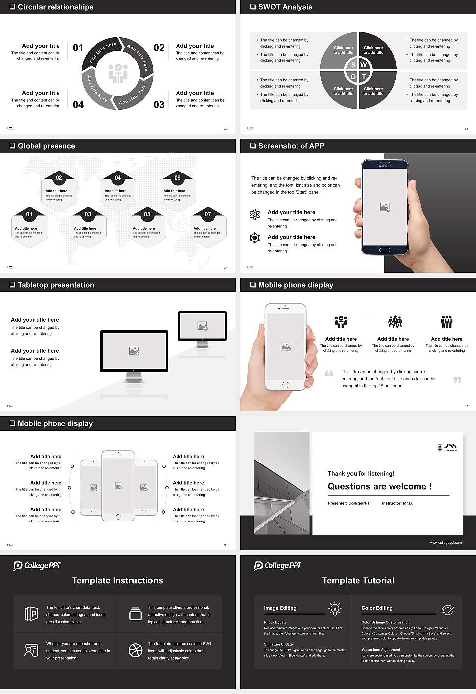 Jean Moulin University Lyon 3 General PPT Template16:9 ratio PPT effect preview image5