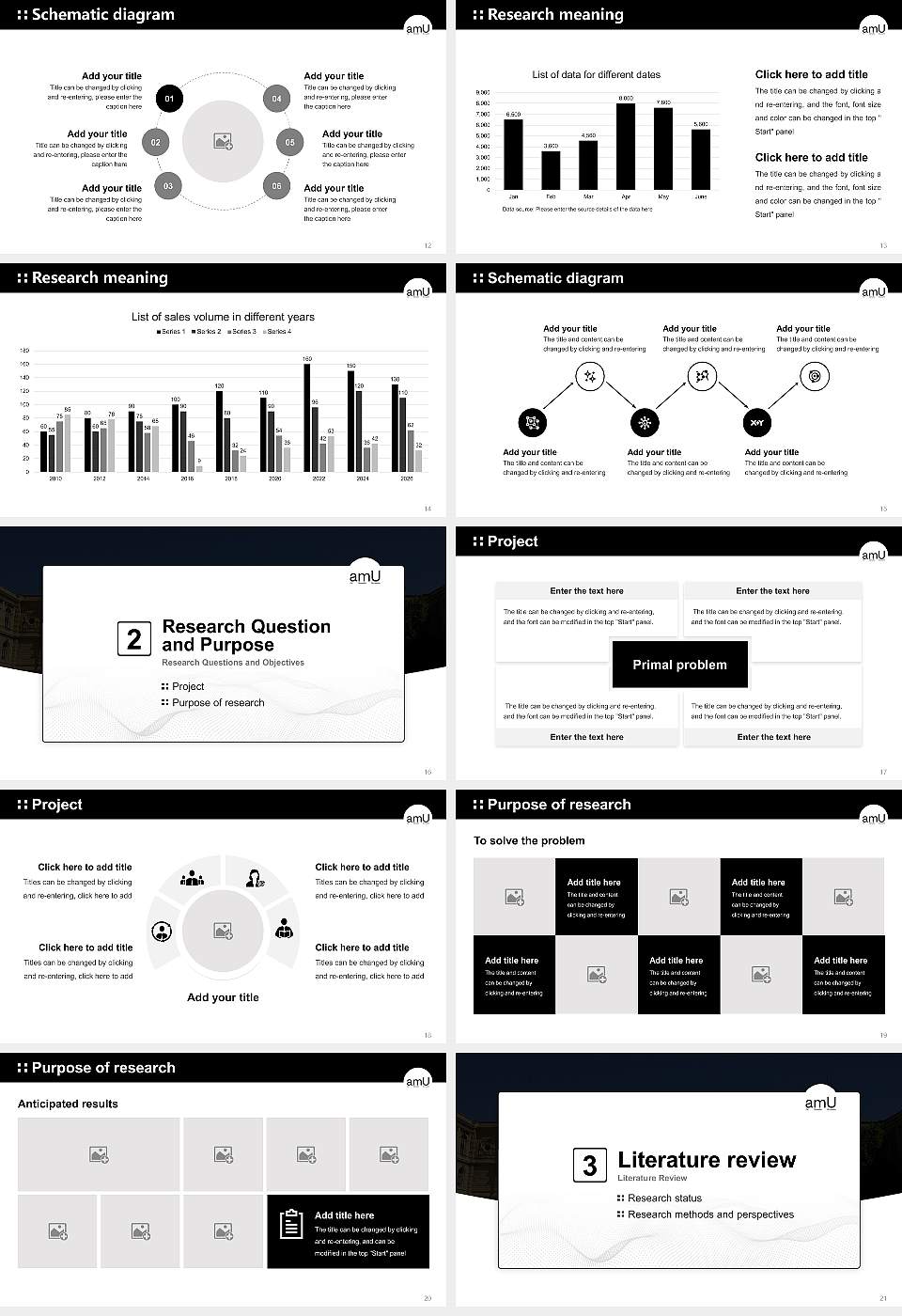 Aix-Marseille University Graduation Thesis Defense PPT Template16:9 ratio PPT effect preview image3