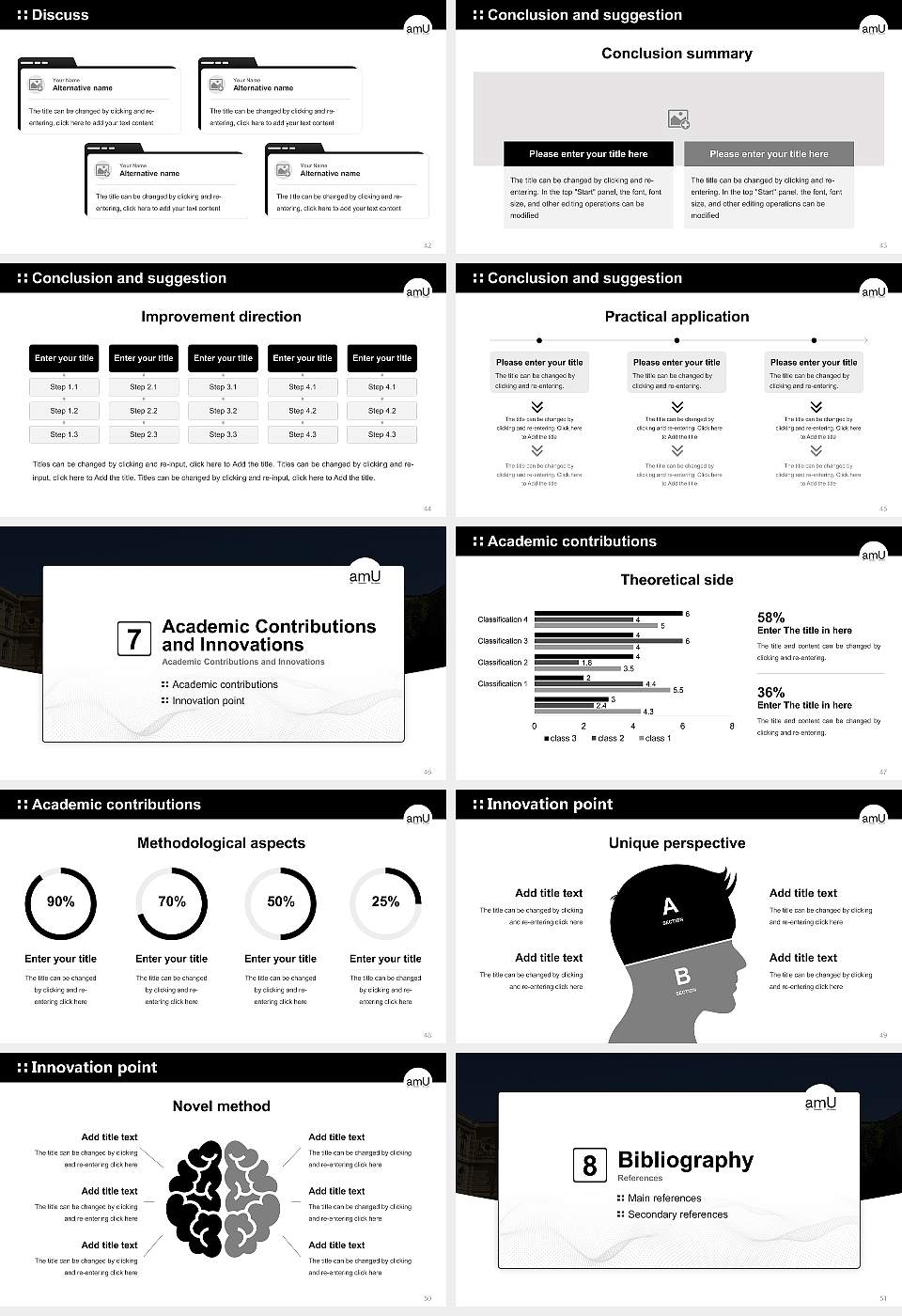 Aix-Marseille University Graduation Thesis Defense PPT Template16:9 ratio PPT effect preview image6