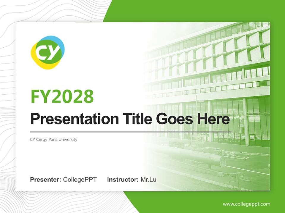 CY Cergy Paris University Academic Presentation/Research Findings Report PPT Template4:3 ratio PPT effect preview image5