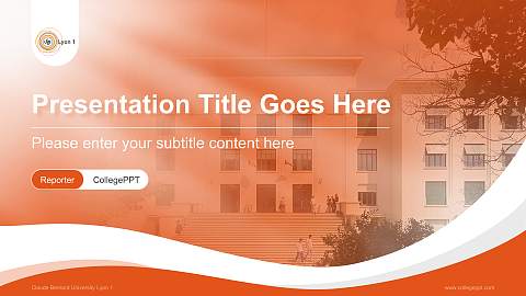 Claude Bernard University Lyon 1 Lecture Sharing and Networking Event PPT Template