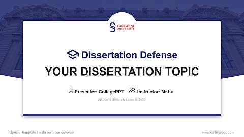 Sorbonne University Graduation Thesis Defense PPT Template