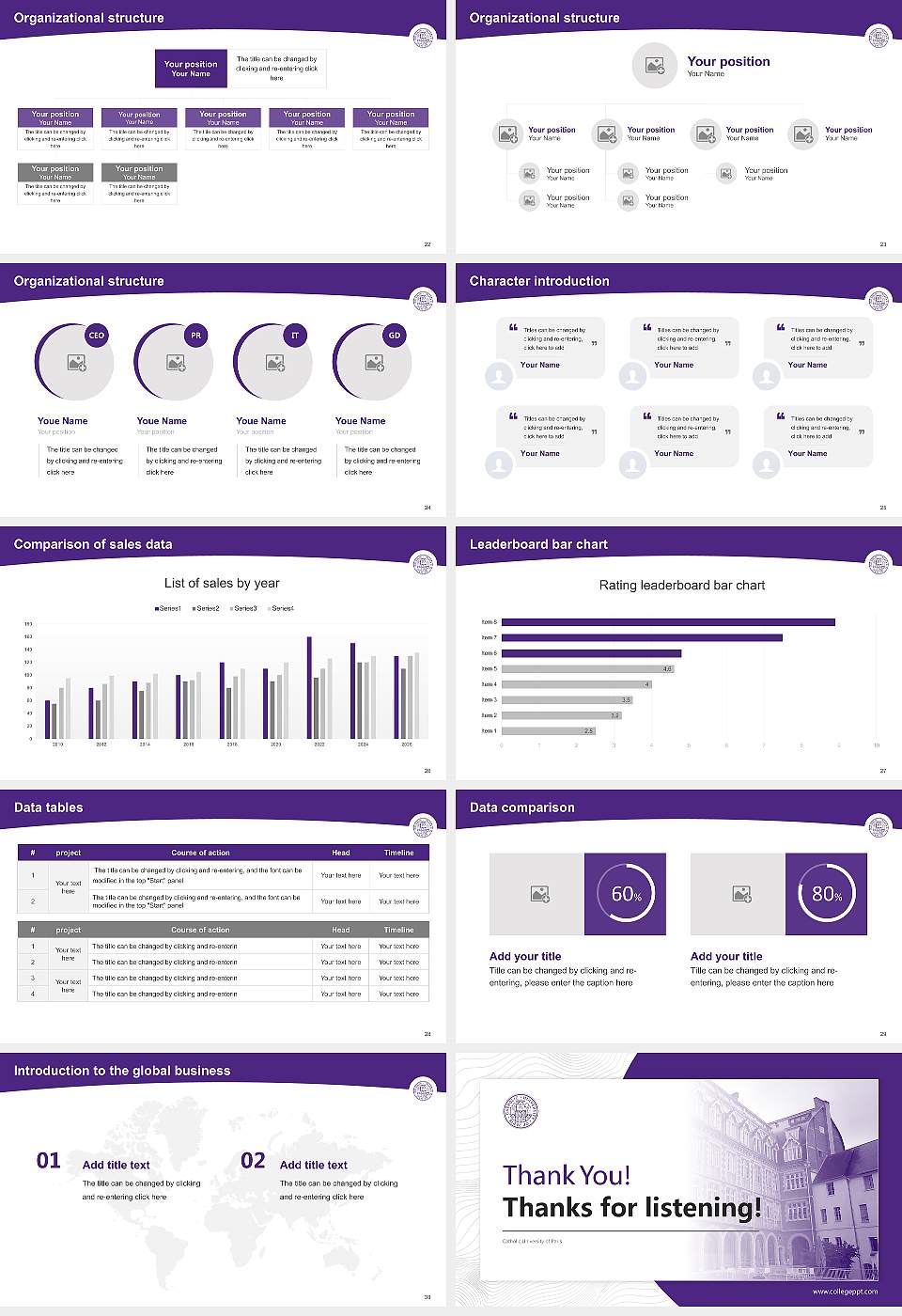 Catholic University of Paris Academic Presentation/Research Findings Report PPT Template16:9 ratio PPT effect preview image4