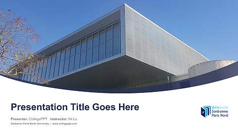 Sorbonne Paris North University Course/Courseware Creation PPT Template
