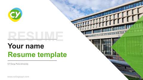 CY Cergy Paris University Resume PPT Template