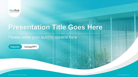 Paris Institute of Technology Lecture Sharing and Networking Event PPT Template
