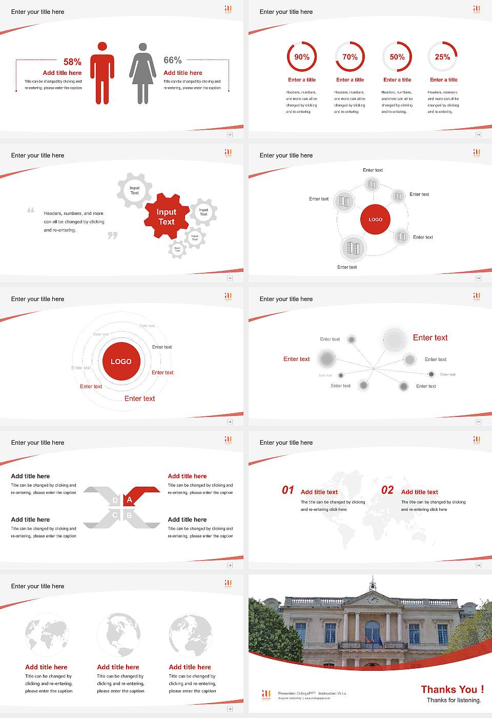 Avignon University Course/Courseware Creation PPT Template16:9 ratio PPT effect preview image4