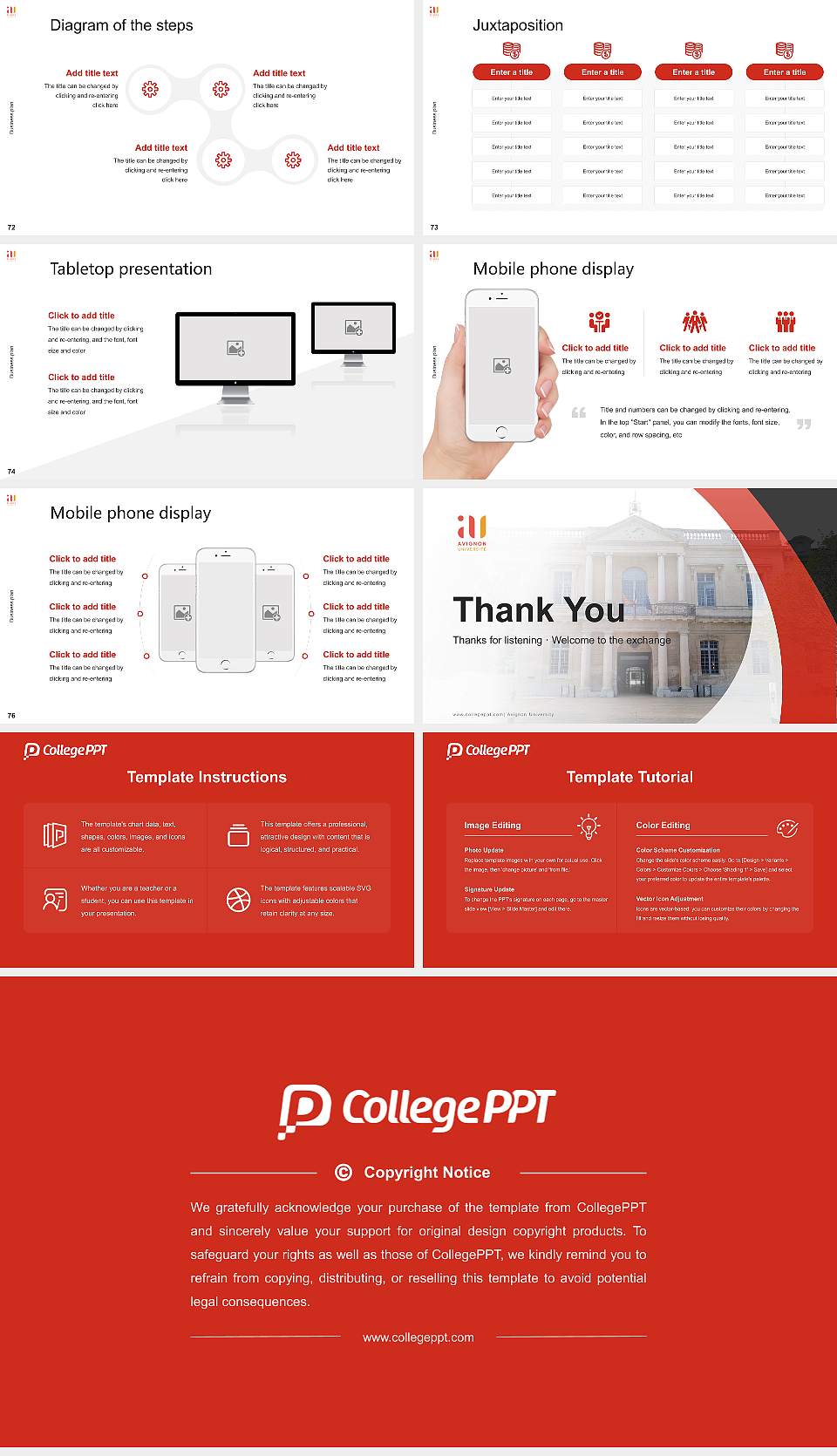 Avignon University Competition/Entrepreneurship Contest PPT Template16:9 ratio PPT effect preview image9