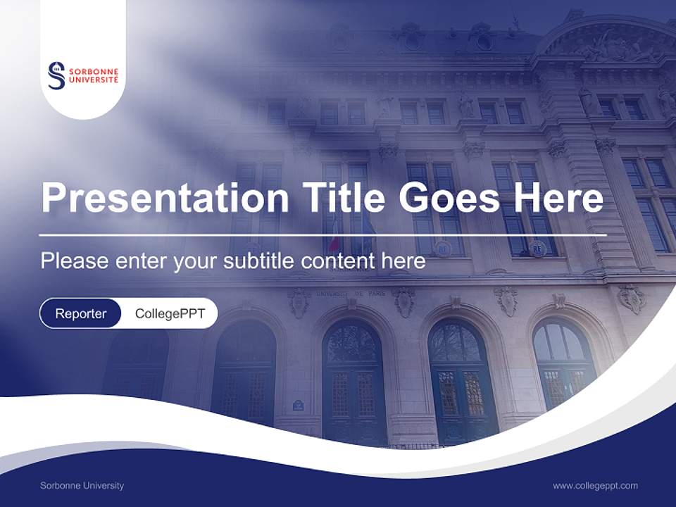 Sorbonne University Lecture Sharing and Networking Event PPT Template4:3 ratio PPT effect preview image4