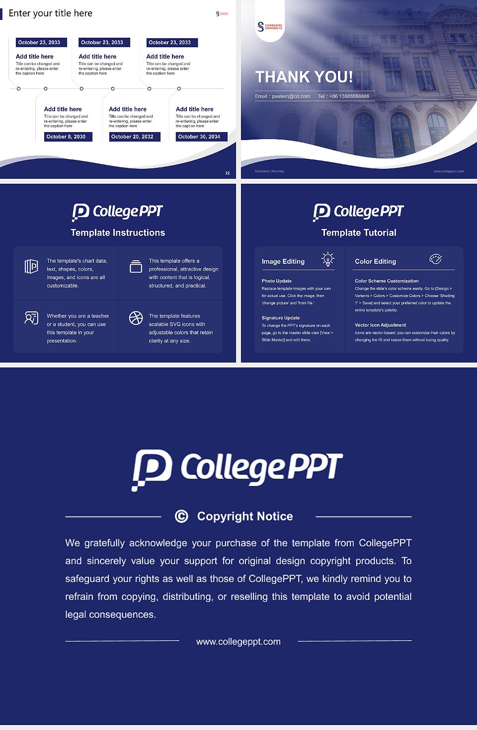 Sorbonne University Lecture Sharing and Networking Event PPT Template4:3 ratio PPT effect preview image4