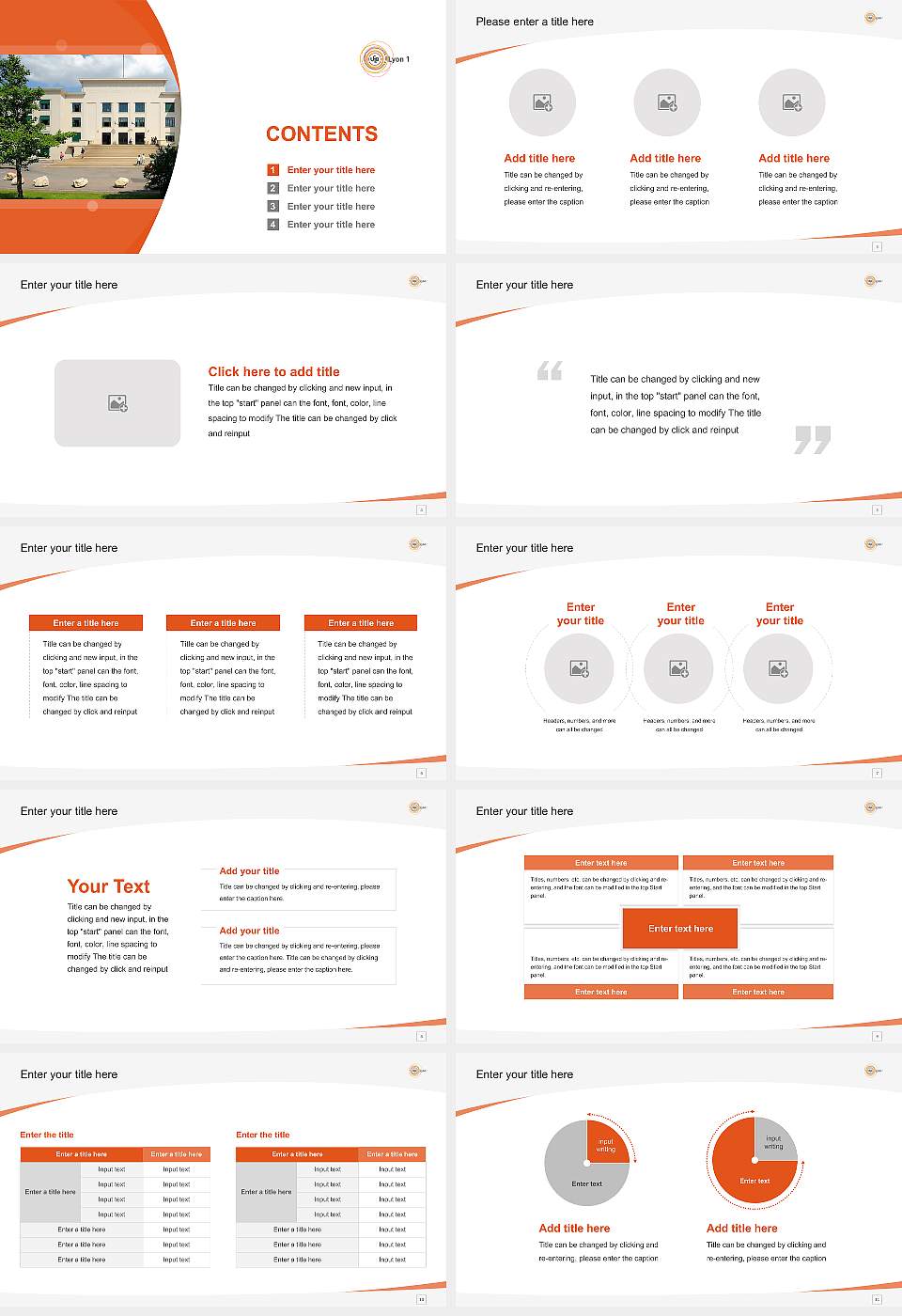 Claude Bernard University Lyon 1 Course/Courseware Creation PPT Template16:9 ratio PPT effect preview image2