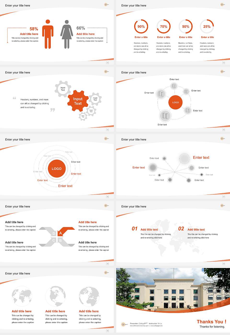 Claude Bernard University Lyon 1 Course/Courseware Creation PPT Template16:9 ratio PPT effect preview image4