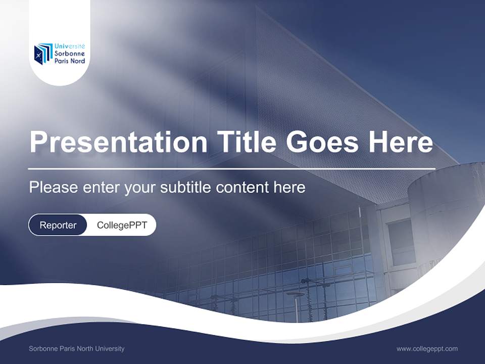 Sorbonne Paris North University Lecture Sharing and Networking Event PPT Template4:3 ratio PPT effect preview image4