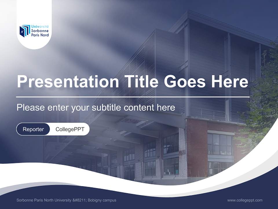 Sorbonne Paris North University – Bobigny campus Lecture Sharing and Networking Event PPT Template4:3 ratio PPT effect preview image4
