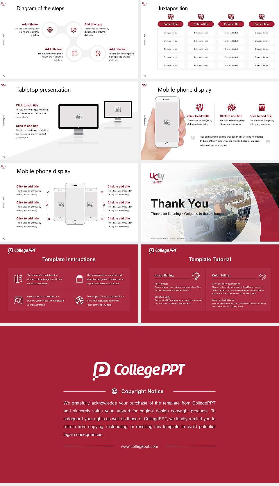 Catholic University of Lyon Competition/Entrepreneurship Contest PPT Template16:9 ratio PPT effect preview image9
