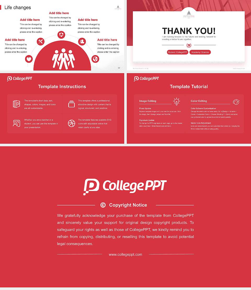 Panthéon-Assas University National Scholarship Defense PPT Template16:9 ratio PPT effect preview image4