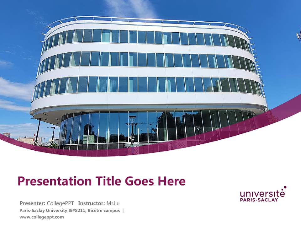 Paris-Saclay University – Bicêtre campus Course/Courseware Creation PPT Template4:3 ratio PPT effect preview image5