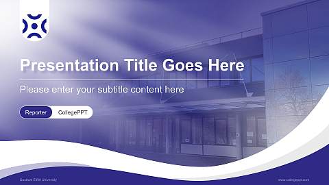 Gustave Eiffel University Lecture Sharing and Networking Event PPT Template
