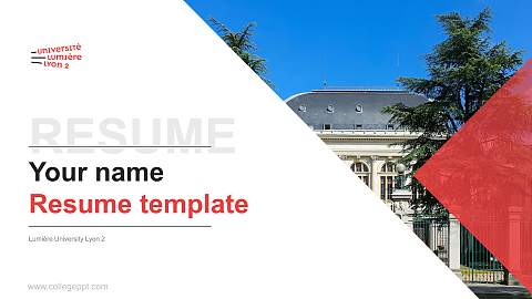 Lumière University Lyon 2 Resume PPT Template