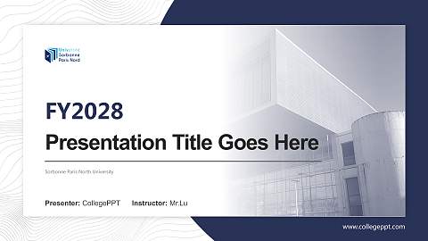 Sorbonne Paris North University Academic Presentation/Research Findings Report PPT Template