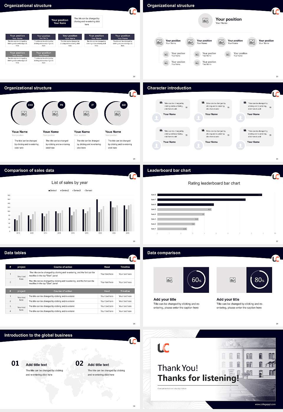 Champollion National University Institute Academic Presentation/Research Findings Report PPT Template16:9 ratio PPT effect preview image4