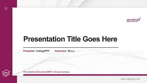 Paris-Saclay University – Sceaux campus Thesis Proposal/Graduation Defense PPT Template