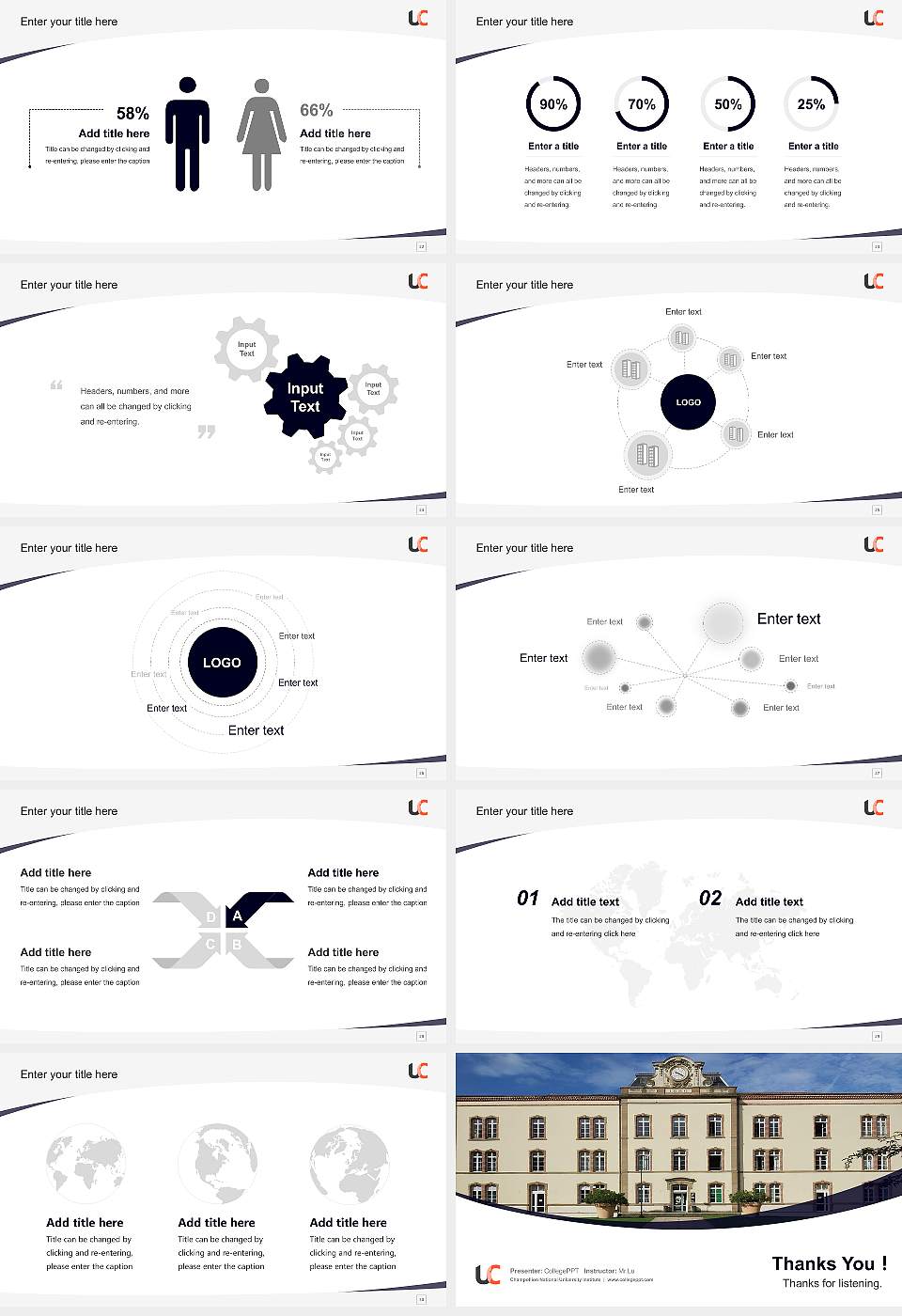 Champollion National University Institute Course/Courseware Creation PPT Template16:9 ratio PPT effect preview image4