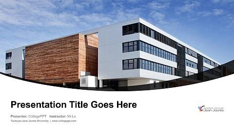 Toulouse-Jean Jaurès University Course/Courseware Creation PPT Template