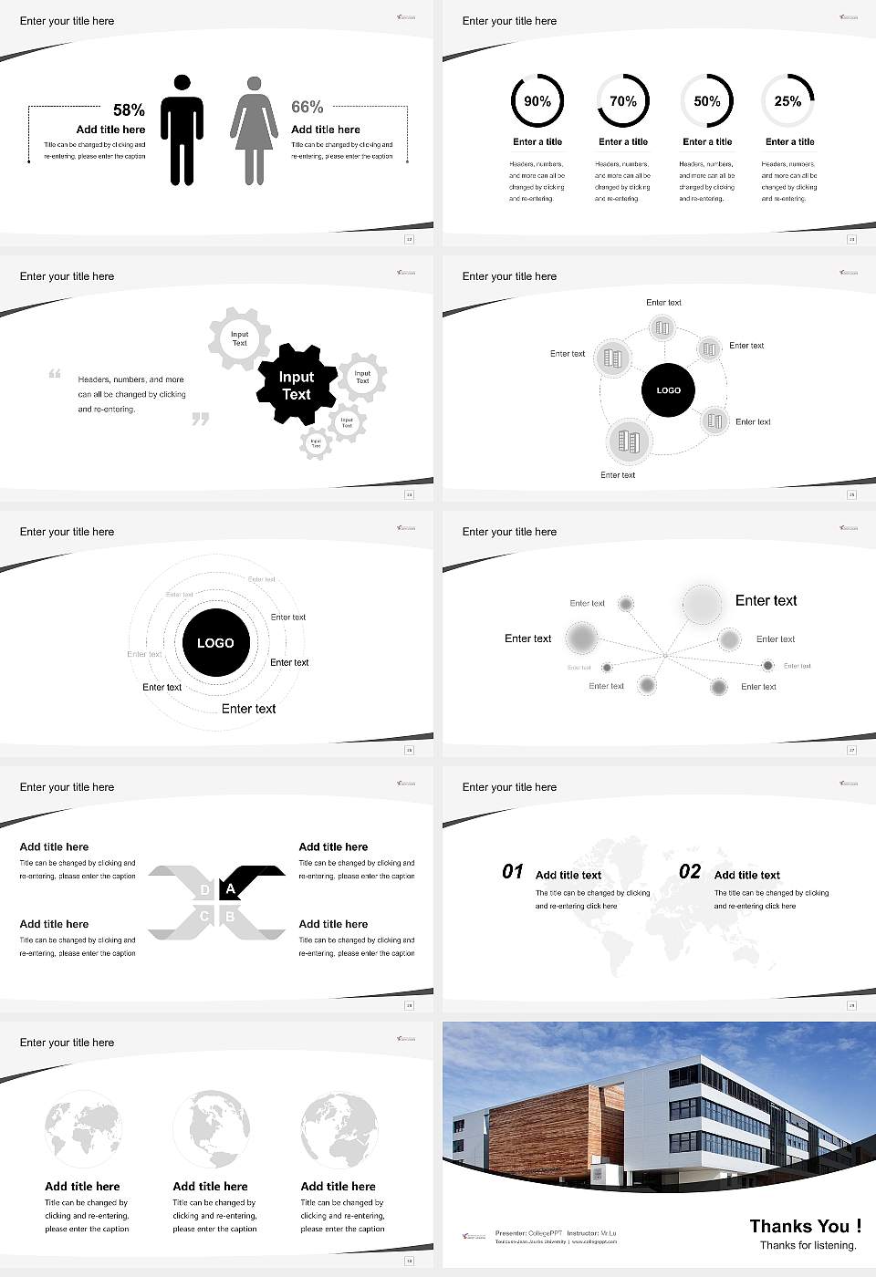 Toulouse-Jean Jaurès University Course/Courseware Creation PPT Template16:9 ratio PPT effect preview image4