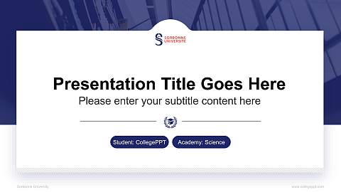 Sorbonne University National Scholarship Defense PPT Template