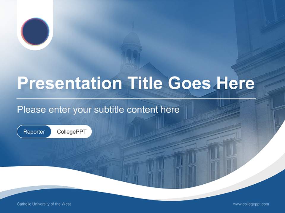 Catholic University of the West Lecture Sharing and Networking Event PPT Template4:3 ratio PPT effect preview image4