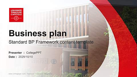 Toulouse 1 Capitole University Competition/Entrepreneurship Contest PPT Template