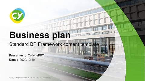CY Cergy Paris University Competition/Entrepreneurship Contest PPT Template