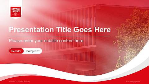 Toulouse 1 Capitole University Lecture Sharing and Networking Event PPT Template