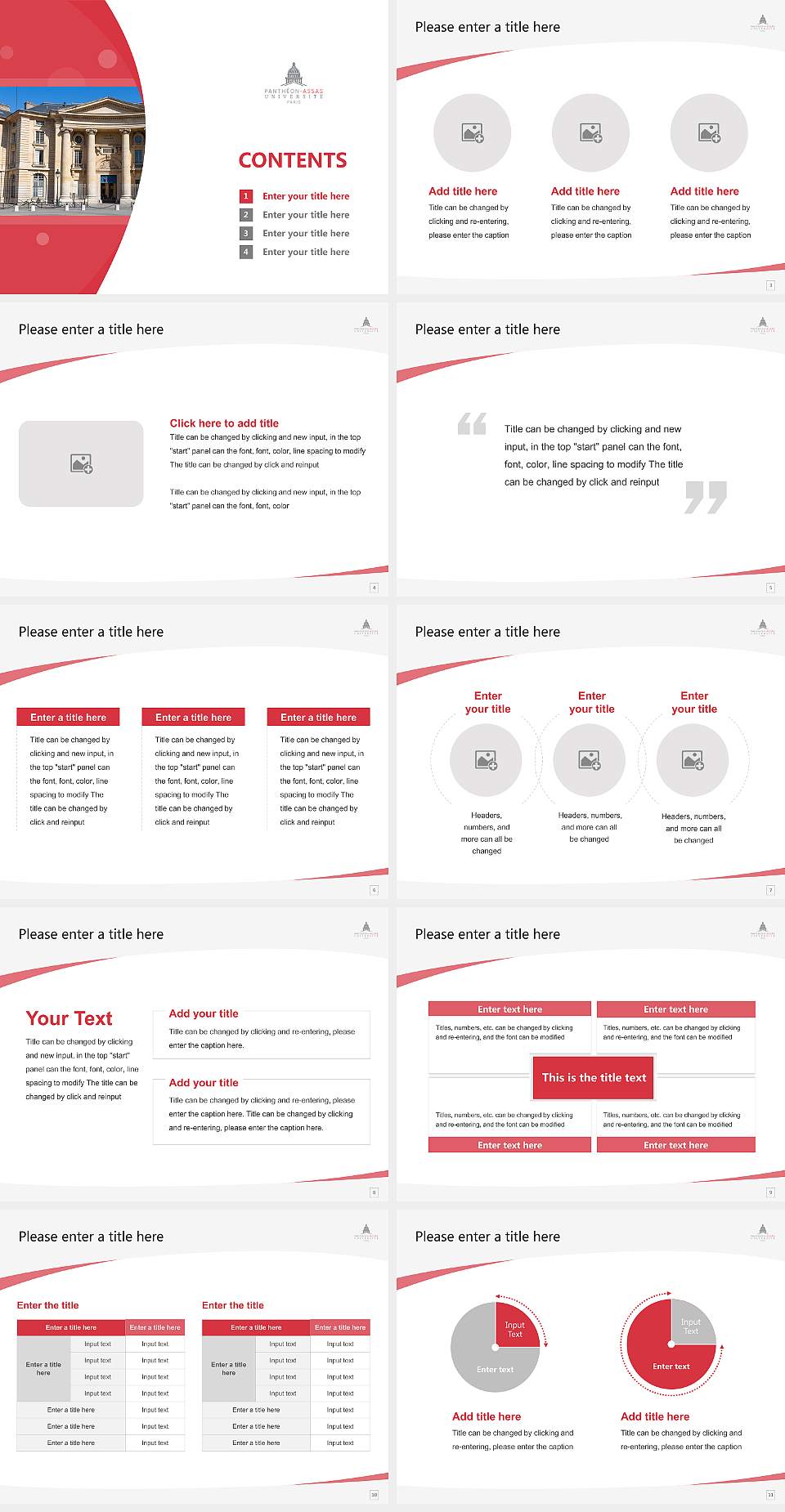Panthéon-Assas University Course/Courseware Creation PPT Template4:3 ratio PPT effect preview image2
