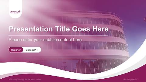 Paris-Saclay University – Bicêtre campus Lecture Sharing and Networking Event PPT Template
