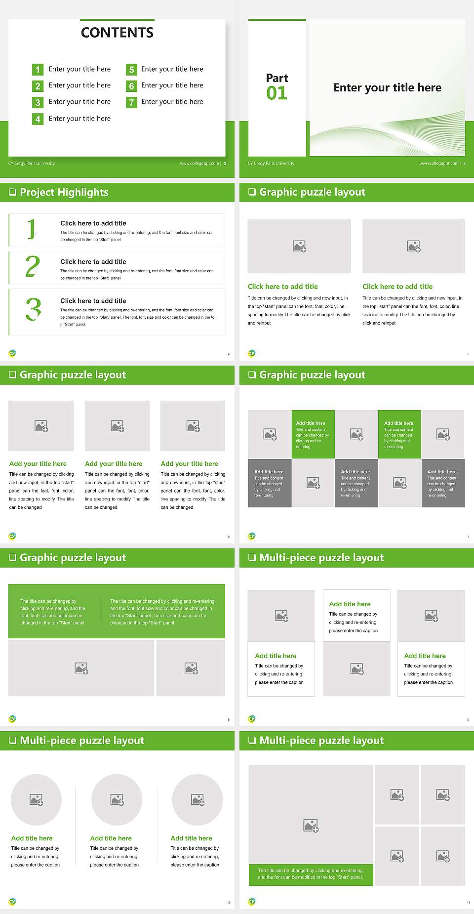 CY Cergy Paris University General PPT Template4:3 ratio PPT effect preview image2